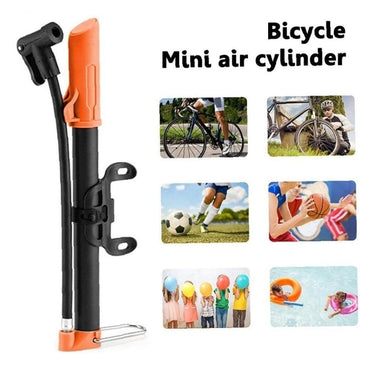 Bike Pump Mini Portable Alloy Pump Tire Air Inflator Bike Floor Pump Hand Foot Activated BicyclePump