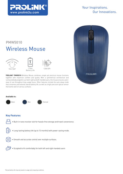 Prolink PMW5010 Wireless Mouse - Genuine