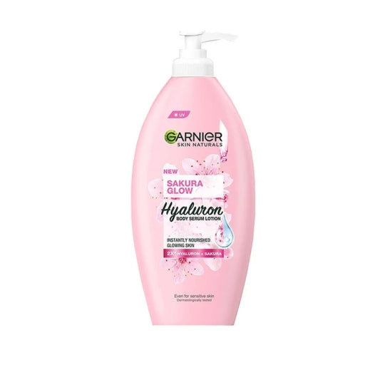 GARNIERS SAKURA GLOW HYALURON SERUM BODY LOTION 400Ml