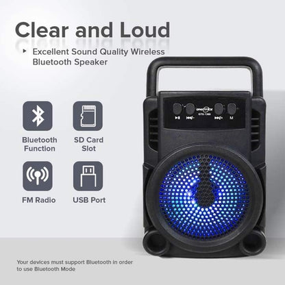 Bluetooth Wireless Speaker GTS-1360 Wireless Portable Speaker with Extra Bass 3 Inches
