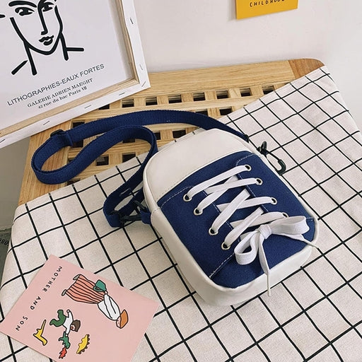 Women’s Canvas Shoe-Shaped Shoulder & Crossbody Bag – Fashionable Funny Handbag