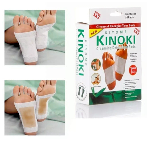 Kinoki Cleansing Detox Foot Patches - 10 Adhesive Pads Kit for Natural Toxin Removal & Foot Health