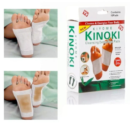 Kinoki Cleansing Detox Foot Patches - 10 Adhesive Pads Kit for Natural Toxin Removal & Foot Health