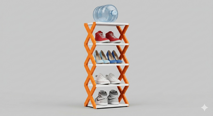 5-Layer Shoe Shelf Organizer: Compact Multi-Layer Shoe Stand & Chappal Cabinet for Home