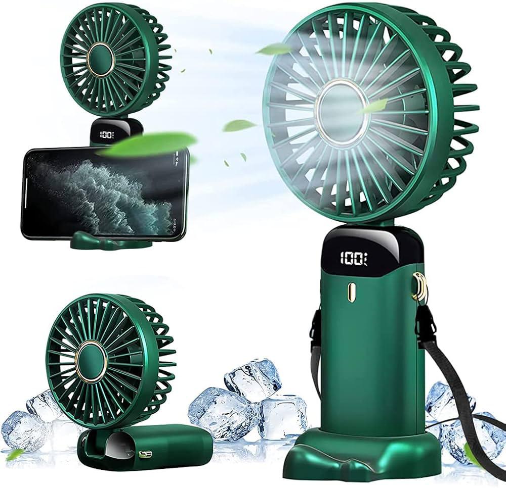 Portable USB Mini Fan- Handheld Cooling Fan Rechargeable Electric LED Fan, Handheld Fan
