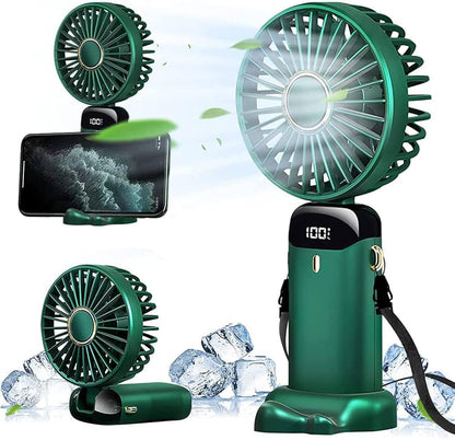 Portable USB Mini Fan- Handheld Cooling Fan Rechargeable Electric LED Fan, Handheld Fan