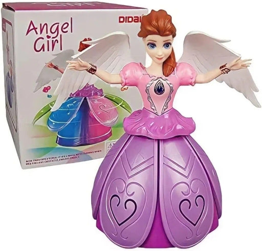 Dancing & Rotating Angel Girl Doll with Wings - Projection Light and Music Model Dolls