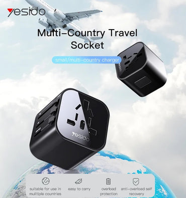 YESIDO MC09 Multi-function Universal Travel Adapter Plug