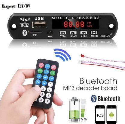 5V / 12V USB Bluetooth MP3 WMA FM AUX Decoder Board Audio Kit with Remote