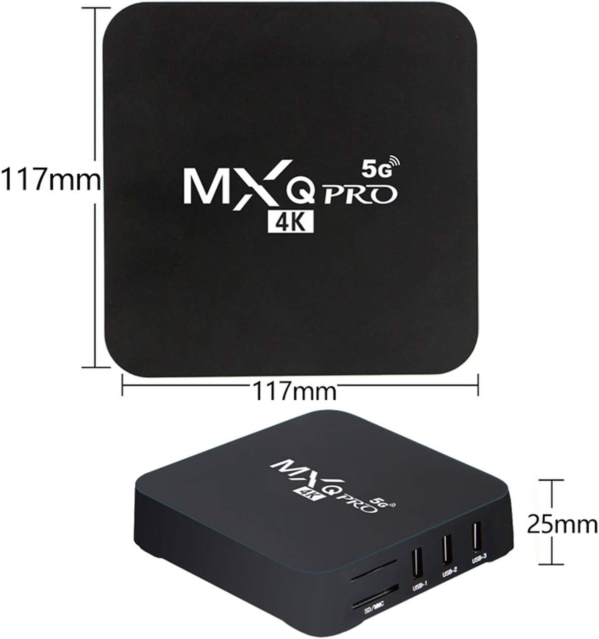 MXQ Pro 5G 4K Android 11 TV Box 2024 Android Smart Box H.265 HD 3D Dual Band 2.4G WiFi Quad Core Smart Home Media Player Netflix