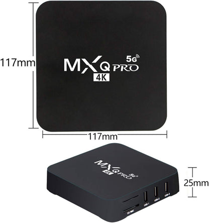 MXQ Pro 5G 4K Android 11 TV Box 2024 Android Smart Box H.265 HD 3D Dual Band 2.4G WiFi Quad Core Smart Home Media Player Netflix
