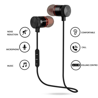 Bluetooth Wireless Headset Sports Neckband Magnetic Earphone Headphone for All Phones
