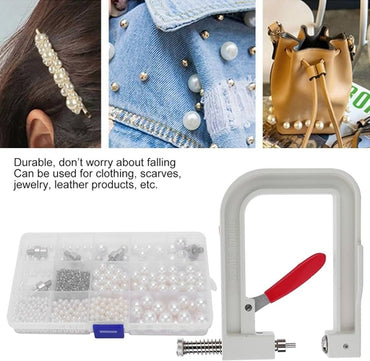 Pearl Setting Machine Rivet Buttons Plastic Fixing Cap Shirt Pants Jacket Manual Tool Kit