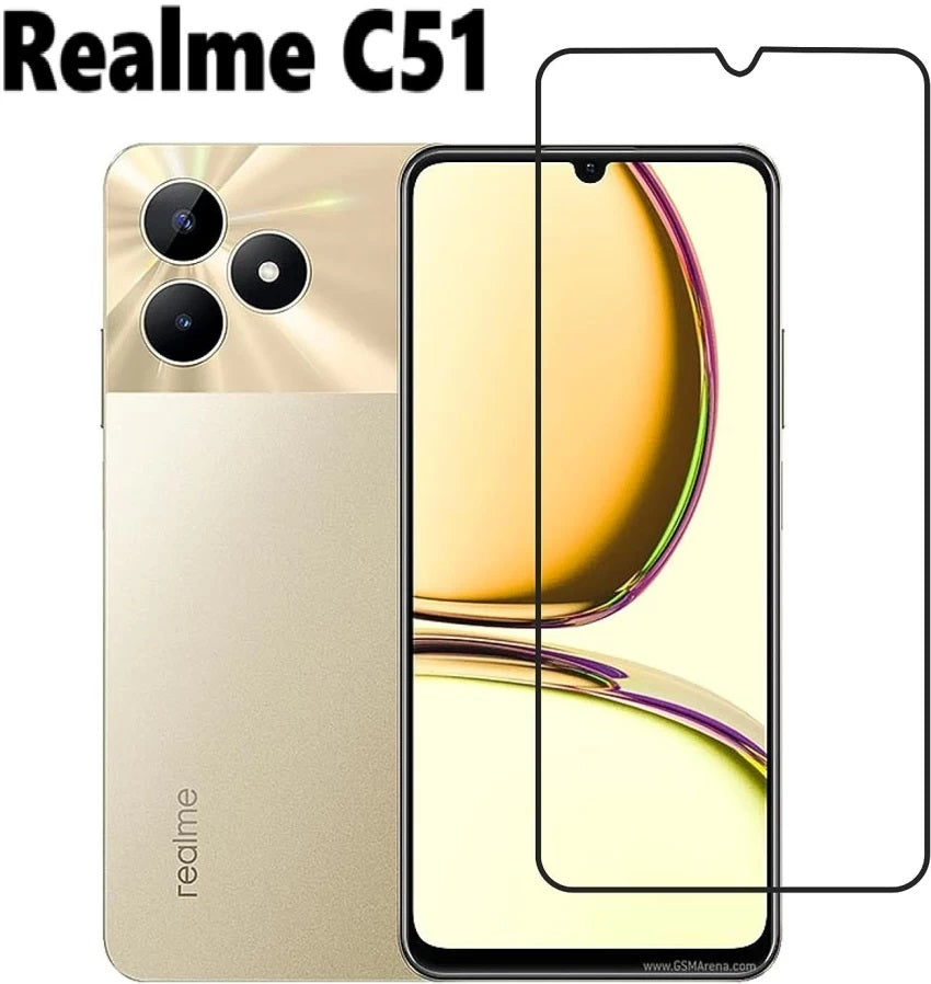 Realme C51 / C53  HD+ Oleophobic Tempered Glass Screen Protector For Realme C51 / C53