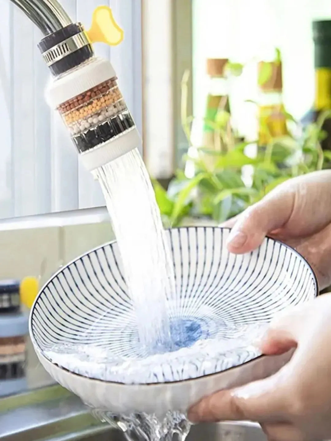 Removable & Washable 6-Layer Faucet Water Filter: Household Tap Water Filtration Housing