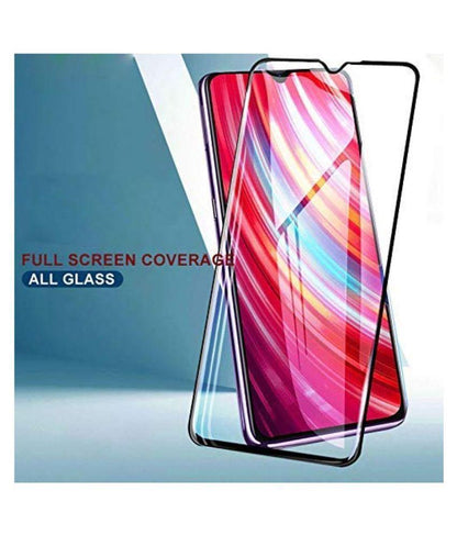 2 in 1 HD Clear Full Tempered Glass Screen Protector for Xiaomi Redmi Note 8 Pro - Black