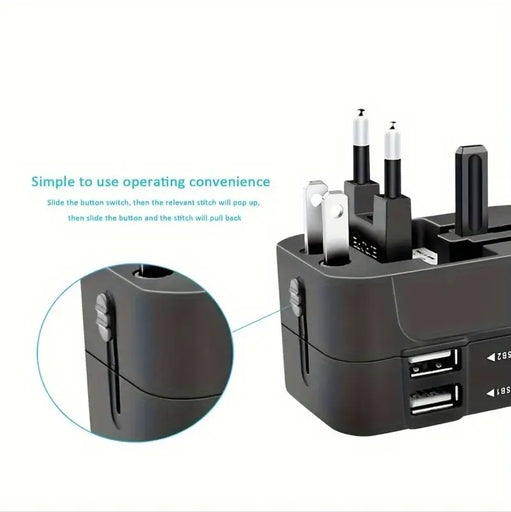 Travel Charger with Dual USB Charging Ports, 2 USB Charger World All in One Universal Travel Charger
