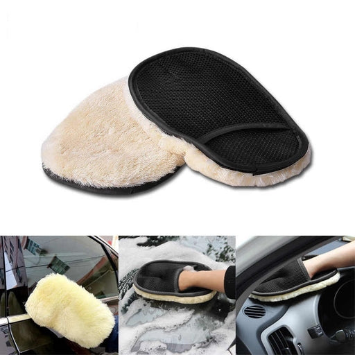 Microfiber Wool Soft Car Washing Gloves Cleaning Brush Car Wash Care Tools Motorcycle Washer Care