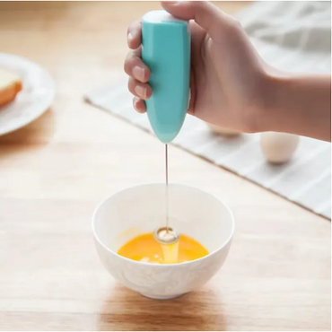 Electric Handheld Milk Frother & Egg Beater | Mini Stainless Steel Coffee & Milk Tea Blender