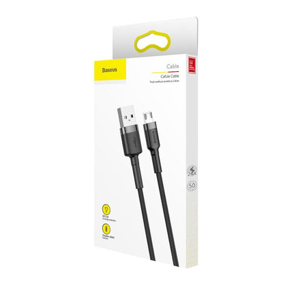 100% Genuine Baseus Double Sided Reversible Micro USB High-density Braided Fast Charging Data Cable For Smartphone Tablet