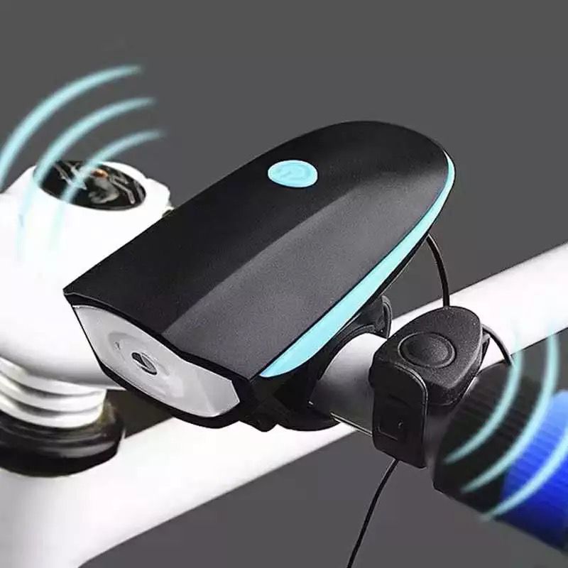 Bicycle LED Headlight with Horn Speaker – Front Light & Bike Bell, USB Rechargeable Bike Accessory