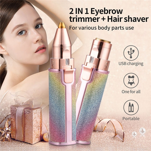2 In 1 Mini Electric Epilator and Hair Remover Designed for Body Hair Removal