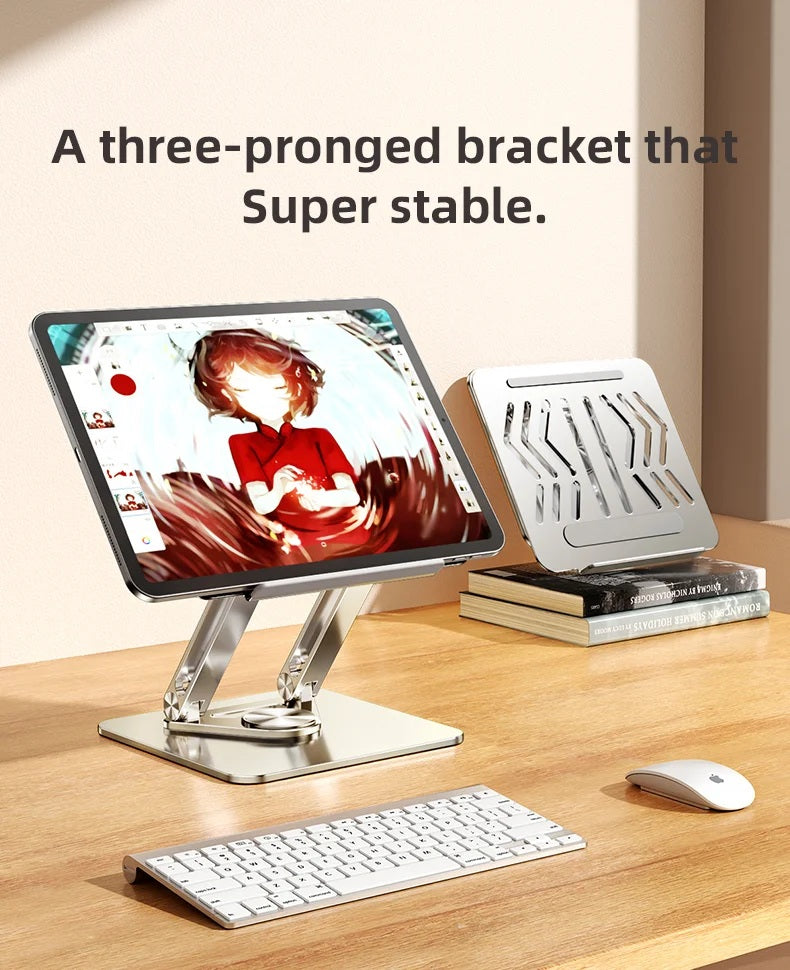RTAKO RS-CP84S Laptop Stand 3-Level Adjustable Laptop Stand With 360 3D Roating Base