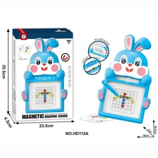 Magnetic Bunny Mosaic Board with Beads Kids Toy