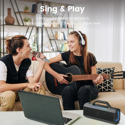 Original SOUNARC K1 Karaoke Party Speaker With 2 Wireless Microphones
