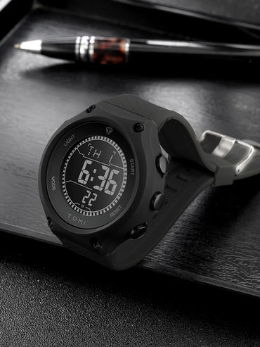 Piaoma Waterproof Watch Digitel Black Strap with Gold Case Model 9115