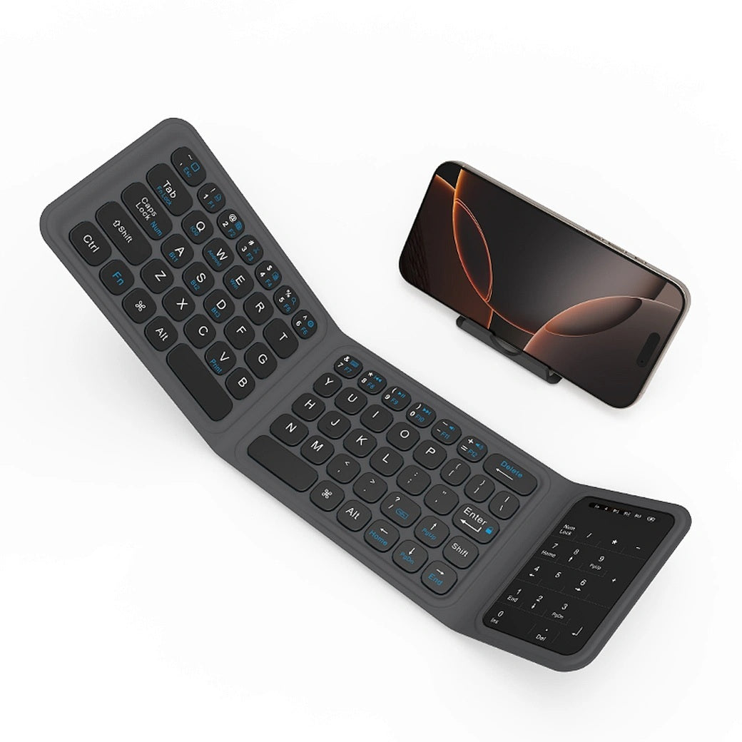 WiWU FMK-05 Foldable Wireless Bluetooth Rechargeable Keyboard For Smartphone ,Tab , iPad , Macbook , Laptop Gaming Portable Foldable Design Easy To Carry
