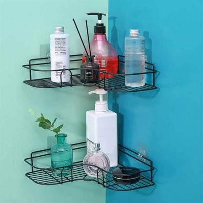 Bathroom Shelf, Wall Mounted Shampoo Storage Holder No Drilling, Kitchen Storage
