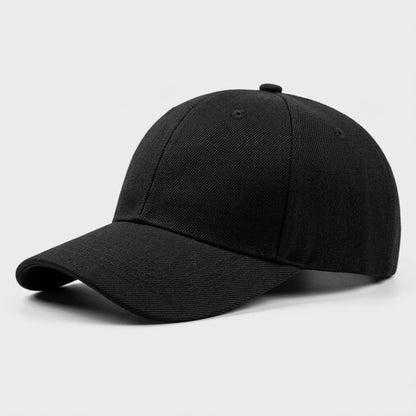 Premium Black Cap | Unisex Adjustable Casual Cap for Men & Women