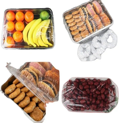 Elastic Food Storage Bags, Stretchable Reusable Plastic Wrap