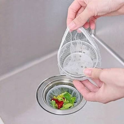 Kitchen Sink Strainer Mesh Bag- Disposable Sink Net Strainer Filter Bags for Sink Drain