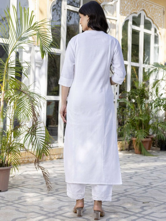 Women Regular Pure Cotton Kurta with Palazzos