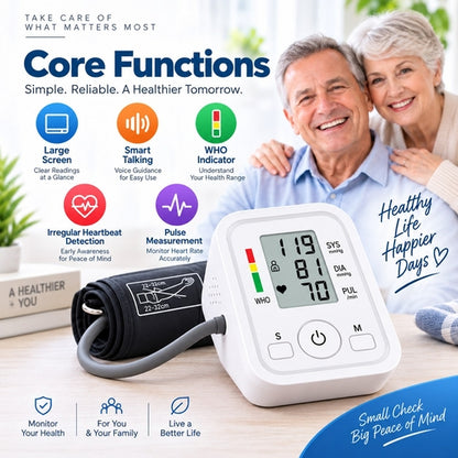 Blood Pressure Meter Powered by USB-C and Battery Both
