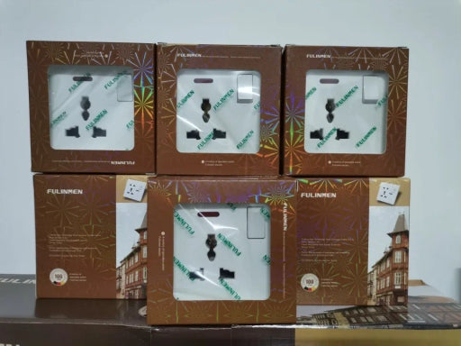 FULINMEN Universal 13a & 5a Multi Plug Switched Socket