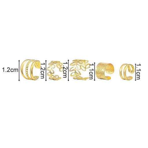 5PC C-Shape Ear Clips – Stylish No-Piercing Earrings, Comfortable Fit for Women, Perfect for Daily