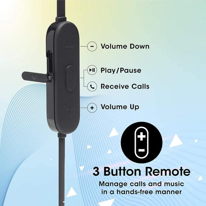 Tune 125BT by Harman in-Ear Bluetooth Headphone with Built-in Mic, 16 Hours Playtime, Bluetooth 5.0, Dual Connect and Quick Charging
