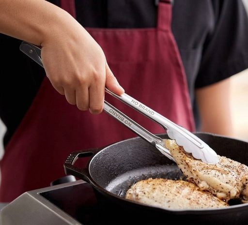 Stainless Steel Food Tong, Barbecue Cooking Salad Grilling Frying and Serving
