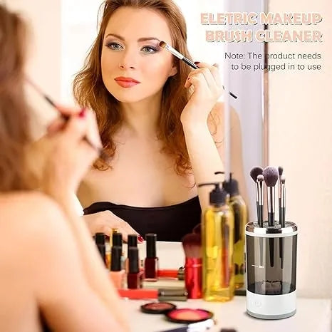 Portable USB Electric Makeup Brush Cleaner – Automatic Washing & Drying Machine for Various Brush