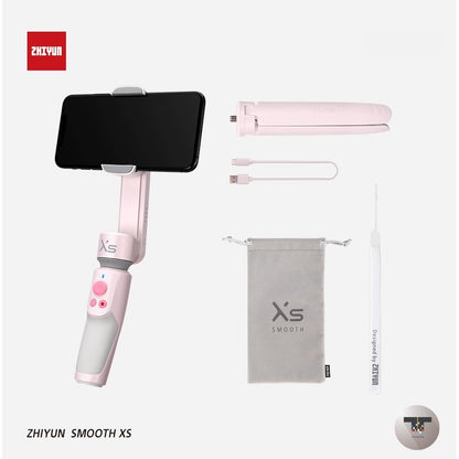 ZHIYUN Smooth XS Gimbal For Smartphones [Slide Design, Tripod & Case] 10" Selfie Stick with Smart Tracking, Bluetooth Support, Compact and Portable