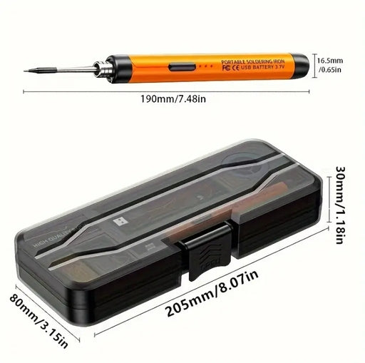 5V Micro-USB Soldering Iron Kit,with Battery Wireless Soldering Iron Portable Electric Welding