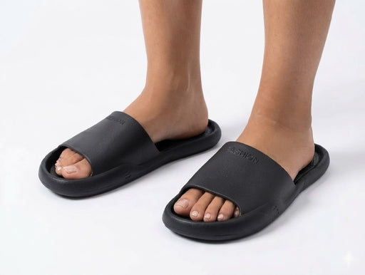 Matte Black Comfort Slides