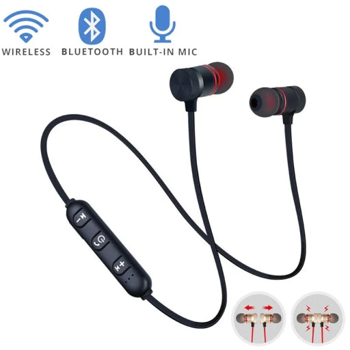 Sport Bluetooth Wireless Magnetic Sports Earphone with Mic, 6Months Warranty