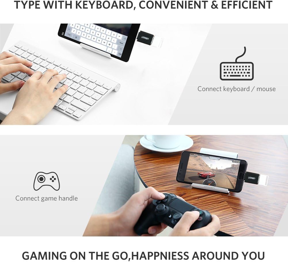 UGREEN Type-C to USB-A OTG Adapter (Black) - 20808