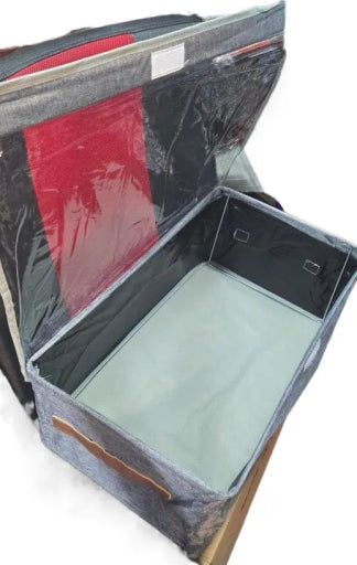 MULTI-PURPOSE FOLDABLE POLYESTER ORGANIZER BOX with LID