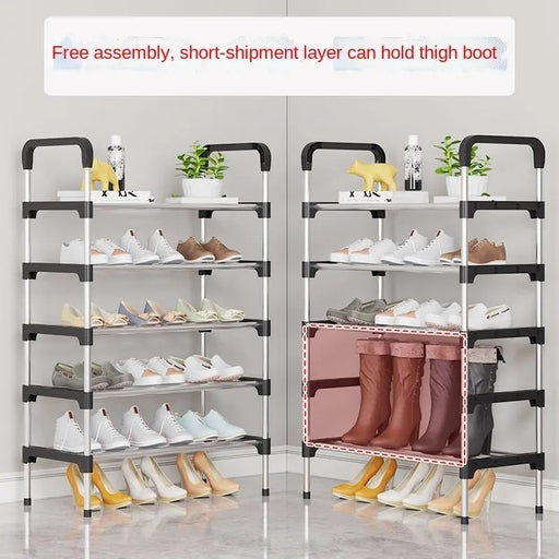 5-Tier Shoe Rack Organizer – Space-Saving Metal Shoe Storage Shelf for Home, Bedroom & Entryway
