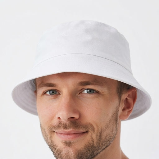 White Classic Bucket Hat – Unisex